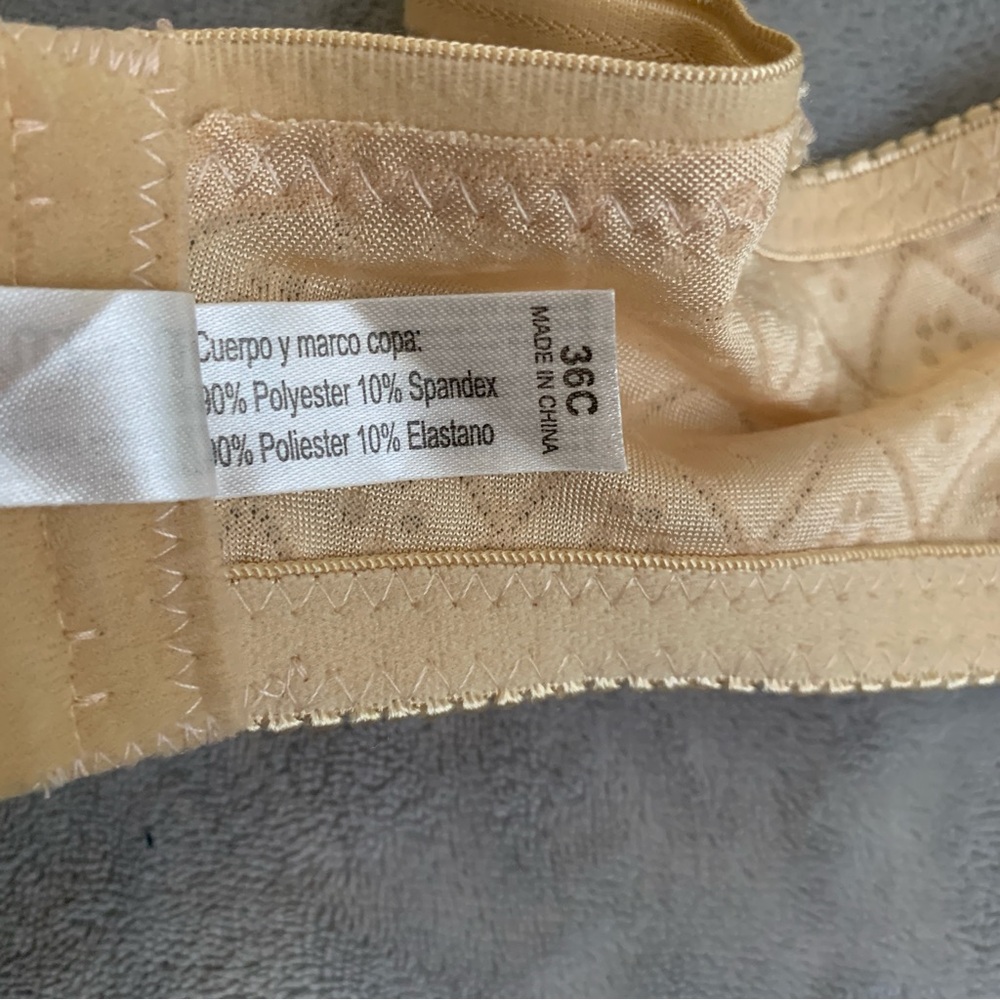 Mamia Beige Bra with Textured Pattern beige bra lightly padded 36C - Picture 6 of 10